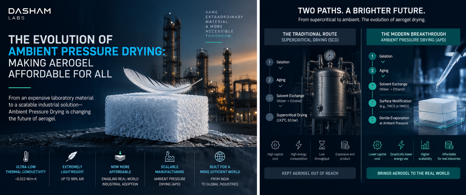 The Evolution of Ambient Pressure Drying: Making Aerogel Affordable for All
