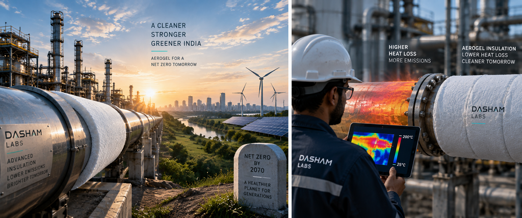 The Role of Aerogel in Achieving India's "Net Zero" by 2070: How a Nanomaterial Powers Gigatonne-Scale Decarbonization